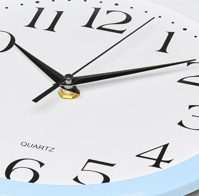 Bernhard Products Light Blue Wall Clock Silent Non Ticking - Image 2