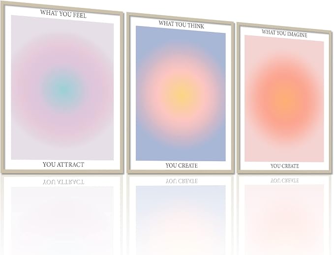 NCYEL 3 Colorful Abstract Posters Room Aesthetic Reiki Gradient Spiritual by NCYEL