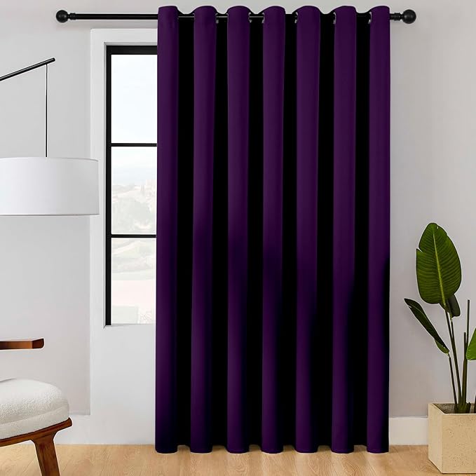 ChrisDowa Room Divider Curtain 90 Inches Long, Wide Blackout Sliding Door by ChrisDowa