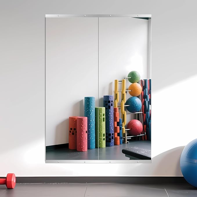 Ruomeng Home Gym Mirror, Large Frameless Body Mirror Tempered Glass by Ruomeng