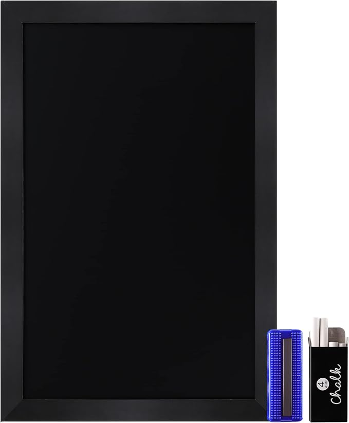 HBCY Creations Rustic Black Magnetic Wall Chalkboard, Extra Large Size 24" x 36" - Image 9