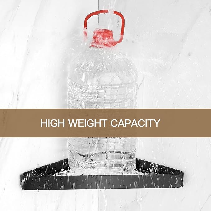 VOLPONE Bathroom Shelves Wall Mounted Glass Corner Shower Shelf - Image 5