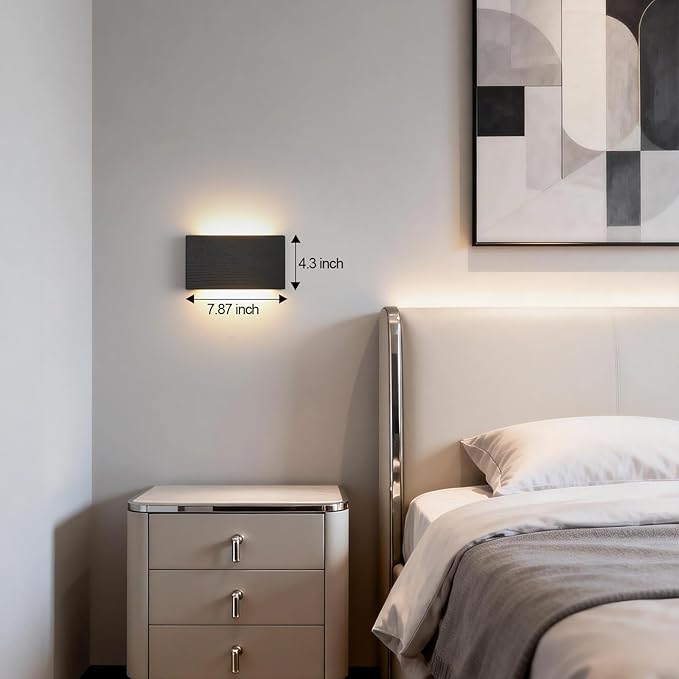 Black Wood wall sconces Lights Indoor - Image 2