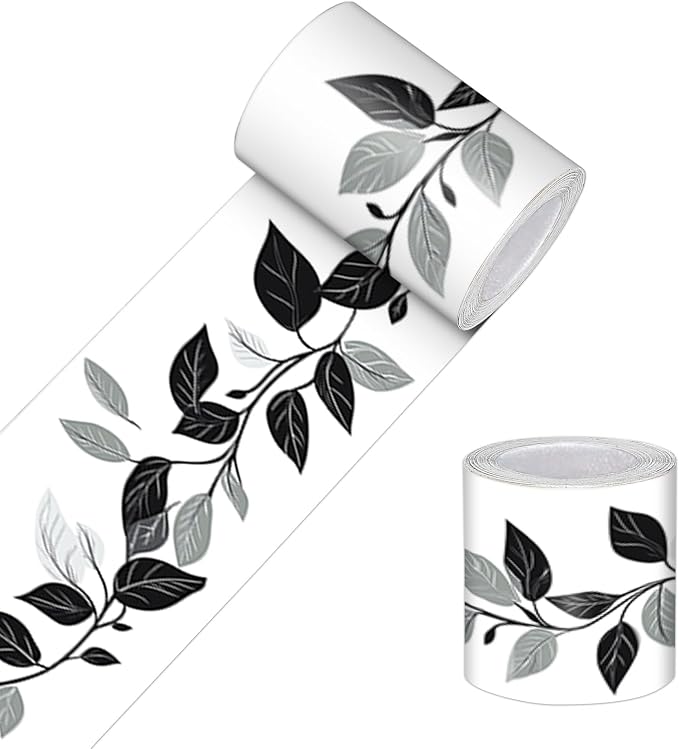 HOMETITUTE Wallpaper Border Peel and Stick Feather Texture Decorative Wall Trim by HOMETITUTE