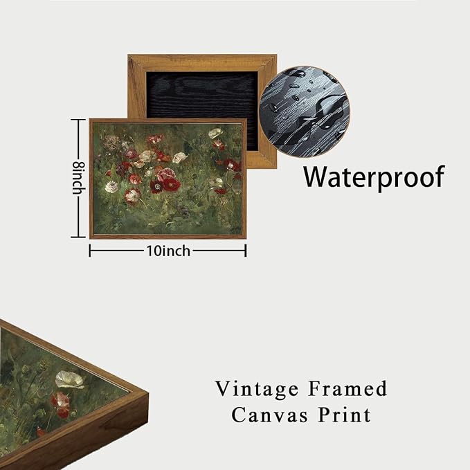 OIQArtOIQ Vintage Landscape Canvas Wall Art Framed Natural Scenery Painting - Image 3