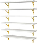 YGEOMER White Floating Shelves for Wall, Farmhouse 23.6 Inch Wall Shelves for by YGEOMER