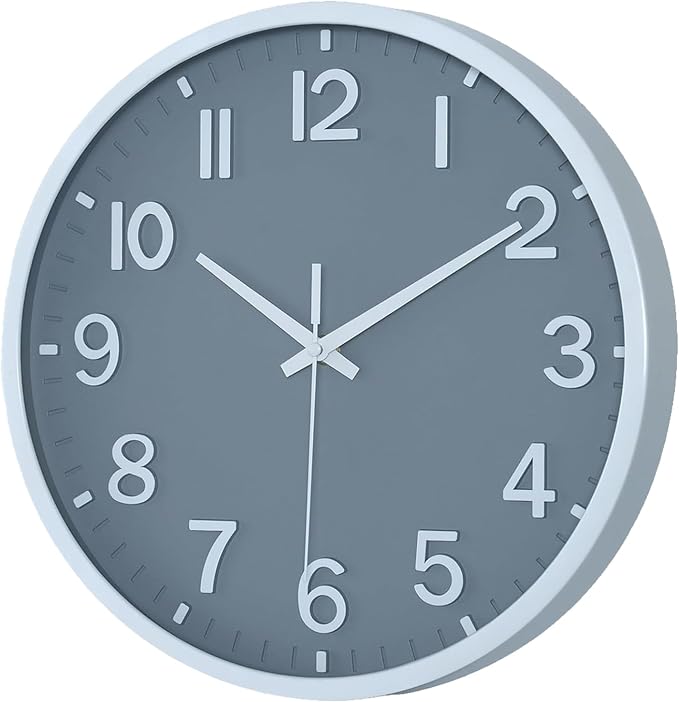 Wall Clocks Battery Operated 8 inch Modern Wall Clock, Silent Non Ticking Wall - Image 2