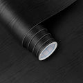 Vinjiasin Peel and Stick Wallpaper Black Wallpaper Black Wood Contact Paper by Vinjiasin