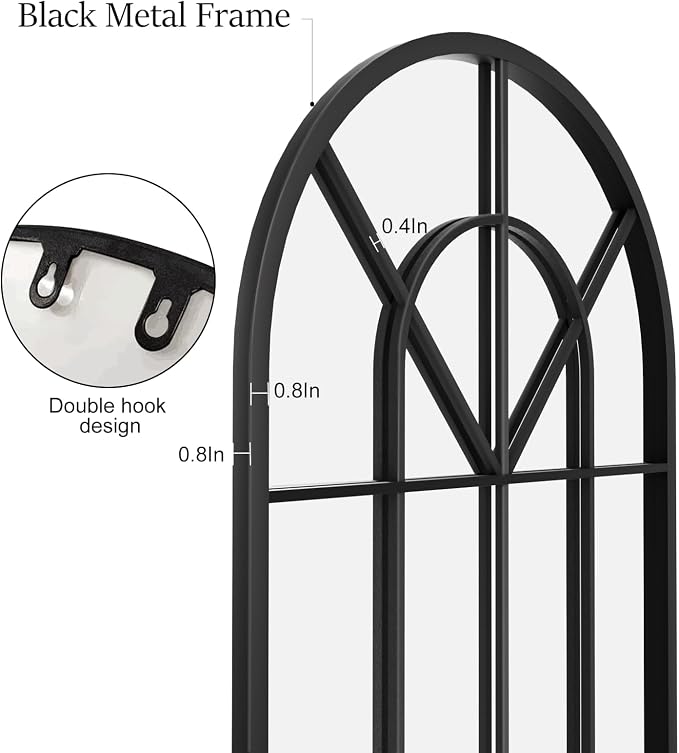 Degfig Arched Full Length Mirror - Image 6