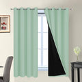 Yakamok Sage 100% Blackout Curtains, Total Blackout Lined Curtain Panels by Yakamok