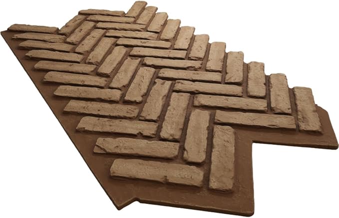 EverStone Herringbone Faux Brick Panel, 46 1/2"W x 25 1/4"H x 1"D, Terracotta - Image 6