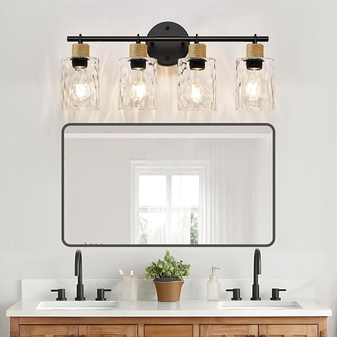 MOKATNG Bathroom Light Fixtures, 4-Light Coastal Vanity Lights - Image 5