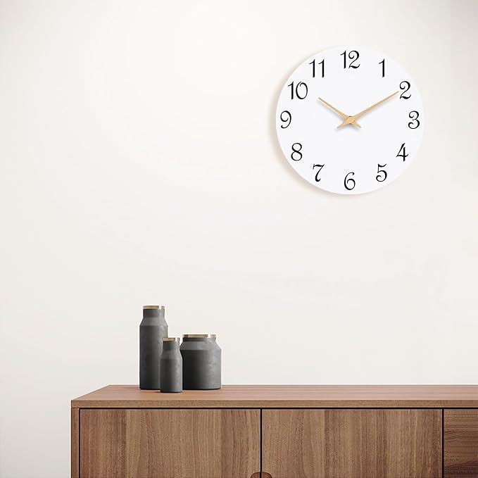 Roymnie Wall Clock, 8 Inch Modern Wall Clocks Battery Operated, Small Silent - Image 5