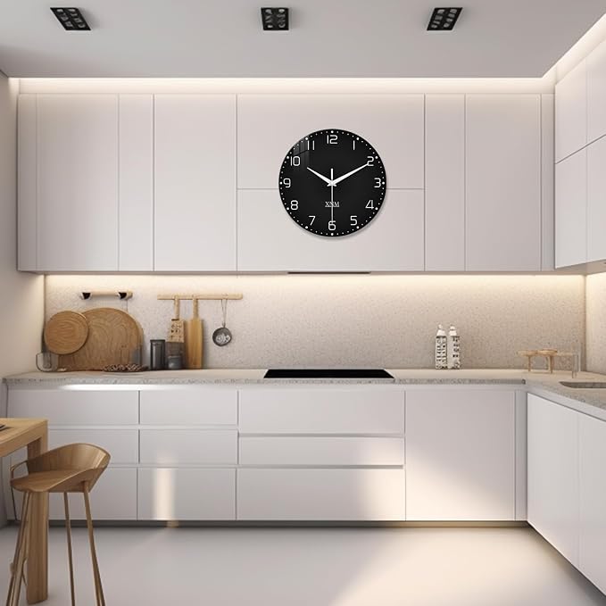 XNM Minimalist Wall Clocks Battery Operated 16 Inches Or Larger Black Wall Clock - Image 6