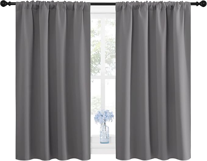 NICETOWN Grey Window Curtains for Bedroom - Image 4