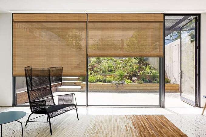 Letau No Drill No Tools Cordless Wood Window Shades Blinds, Bamboo Light - Image 3