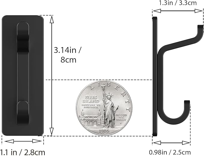 Self Adhesive Wall Hooks for Hanging: Extra Strong 13 LB, Hook for Coat - Image 6