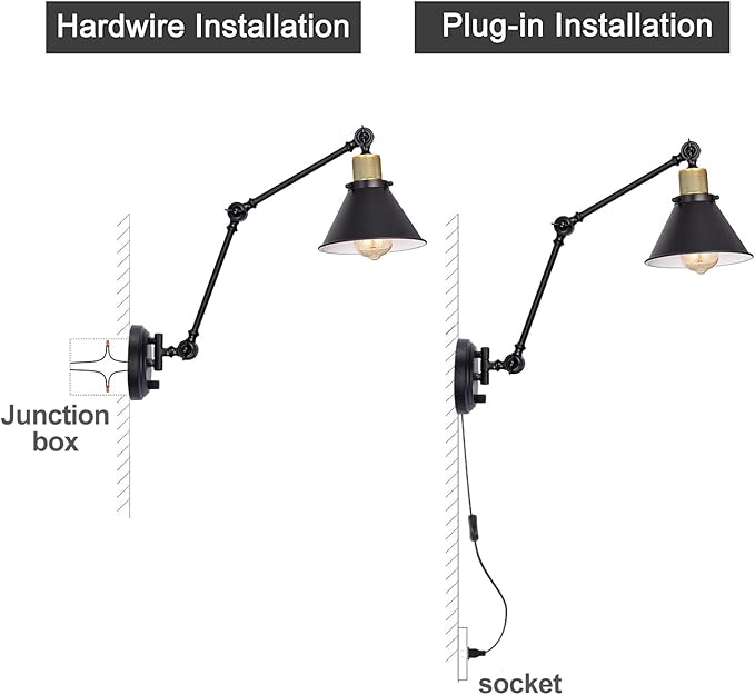 TRLIFE Wall Sconce Plug in, Dimmable Wall Sconce - Image 6