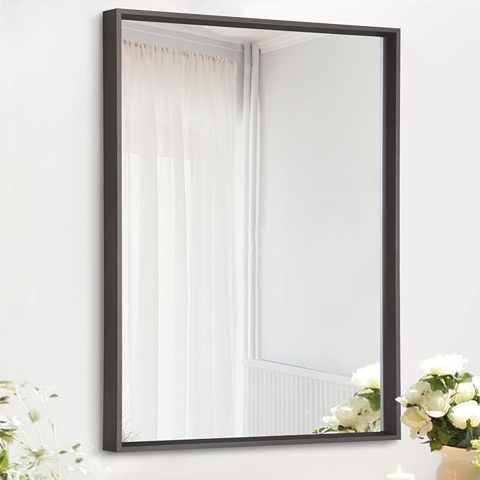 AAZZKANG Rectangular Metal Frame Mirror Retro Bathroom Bedroom Wall Mirrors by AAZZKANG