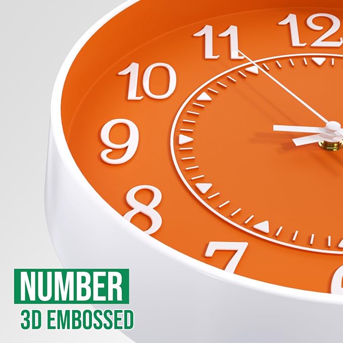 Wall Clock Modern Non-Ticking Battery Operated Silent Wall Clocks Simple Style - Image 6