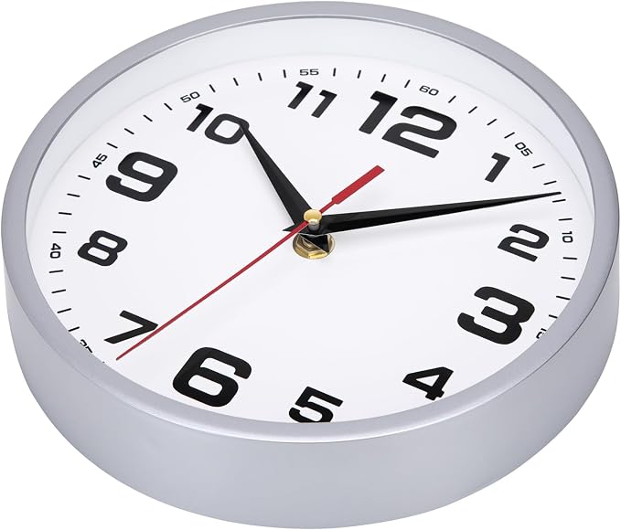 Wall Clock Silent Non-Ticking 8 Inch Modern Clocks Battery Operated Small - Image 4