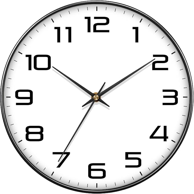 Silent Wall Clock with Extra Large Numbers by MABPEDO