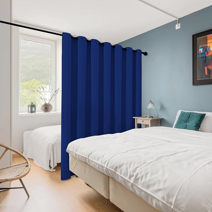 ChrisDowa Room Divider Curtain 108 Inches Long, Wide Blackout Sliding Door - Image 2