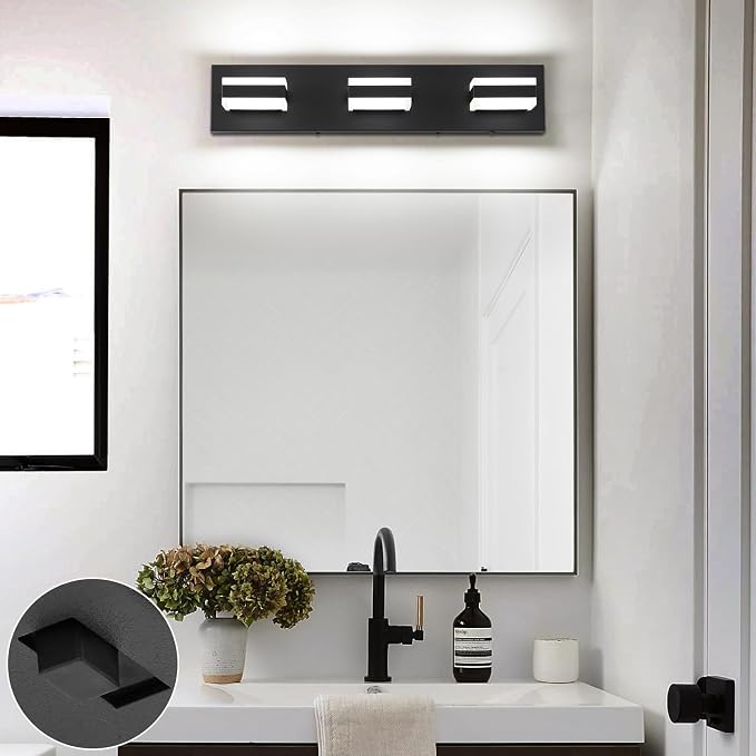 SOLFART 5 Color Temperature Adjustable Black 3 Lights Bathroom Vanity Fixtures - Image 7