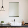 Ruomeng Wall Mirror Beveled Edge Frameless Mirror 20” x 28“ Wall Mounted Mirror by Ruomeng