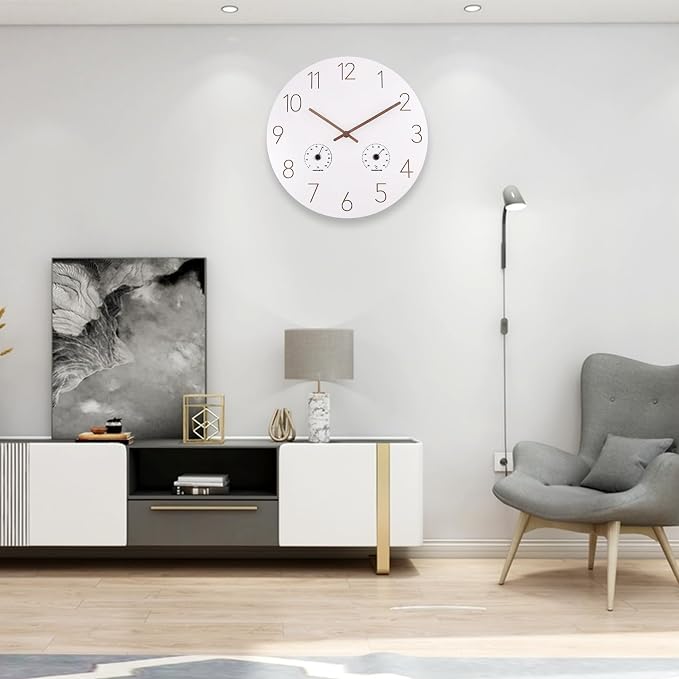 14 Inch Wall Clock, Wooden Frame Wall Clocks Decorative - Image 7