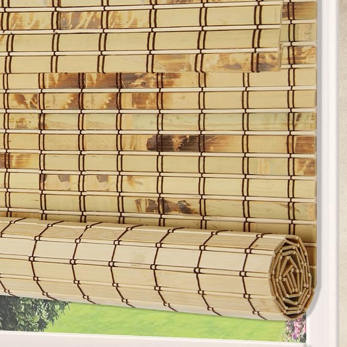 Letau No Drill No Tools Cordless Wood Window Shades Blinds, Bamboo Light - Image 3