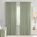 MIULEE Sage Green Back Tab Blackout Curtains 84 Inch Length 2 Panels Set by MIULEE