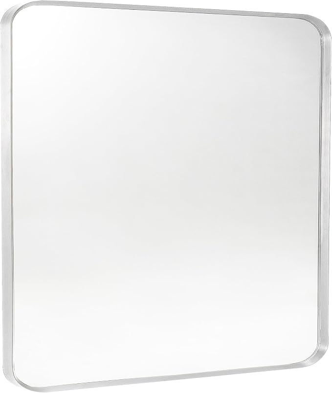Silver Metal Framed Bathroom Mirror by Minuover