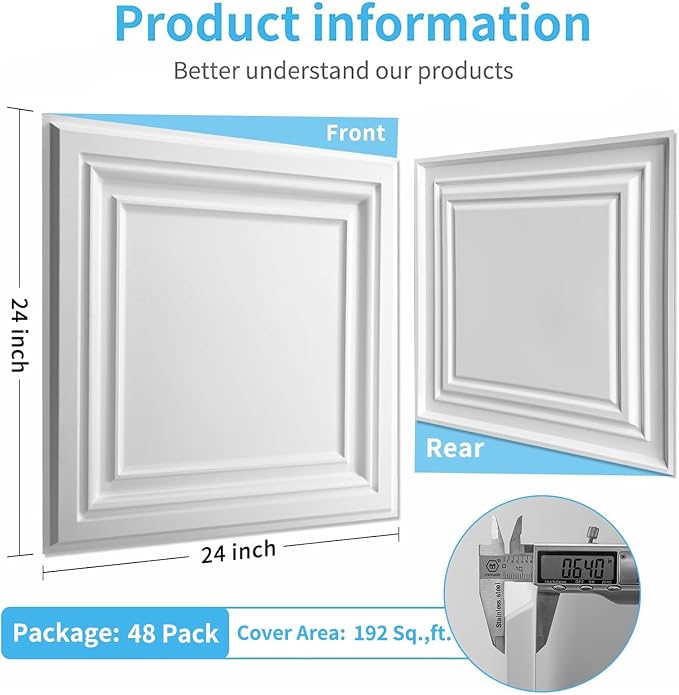 Art3d PVC Ceiling Tiles - Image 4