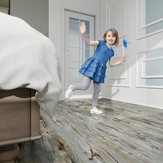 Wood Grain Peel and Stick Floor Tiles – 11.8” Width, Full Roll Length of 118" – - Image 5