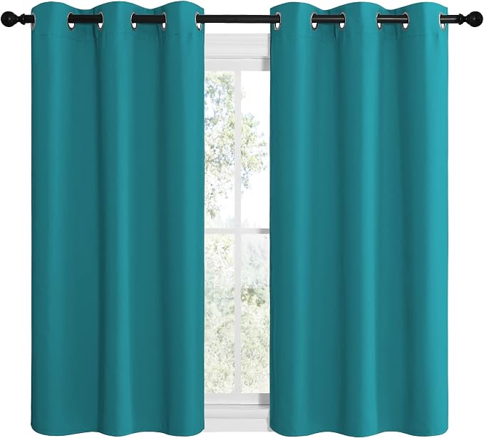 NICETOWN Room Darkening Curtains 50 inch Length 2 Panels, Thermal Insulated - Image 2