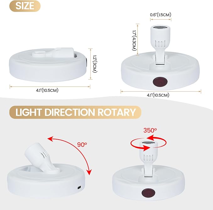 HAMVIDNE LED Spotlight, Rechargeable Battery Picture Lights, Uplighting Indoor - Image 7