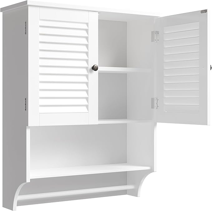 ChooChoo Medicine Cabinet, Bathroom Wall Cabinet, 2 Doors Over The Toilet Space - Image 4