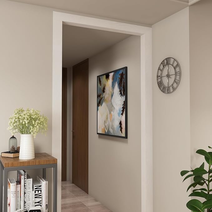 LACHEERY White Oak Wood Border Wallpaper Peel and Stick Bathroom Mirror Frame - Image 4
