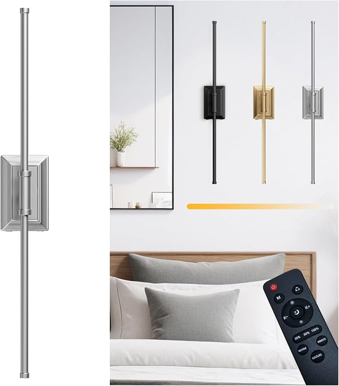 Battery Operated Wireless Wall Sconce by Unknown