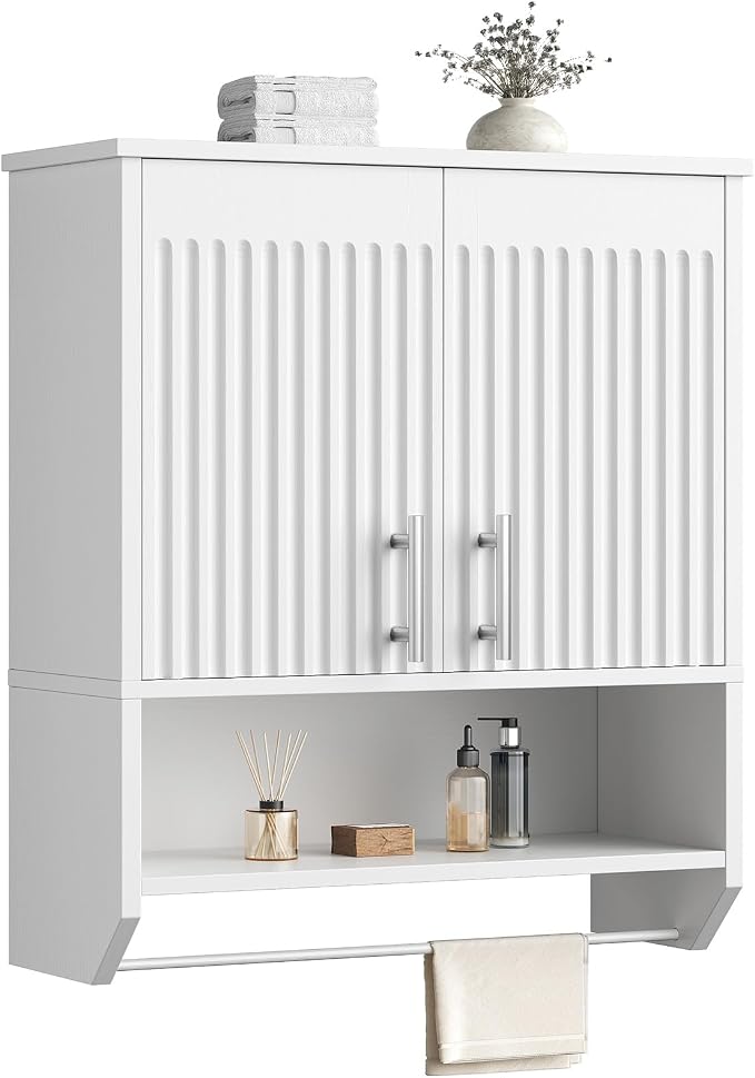 HOOBRO Fluted Bathroom Wall Cabinet, Farmhouse Medicine Cabinet - Image 9