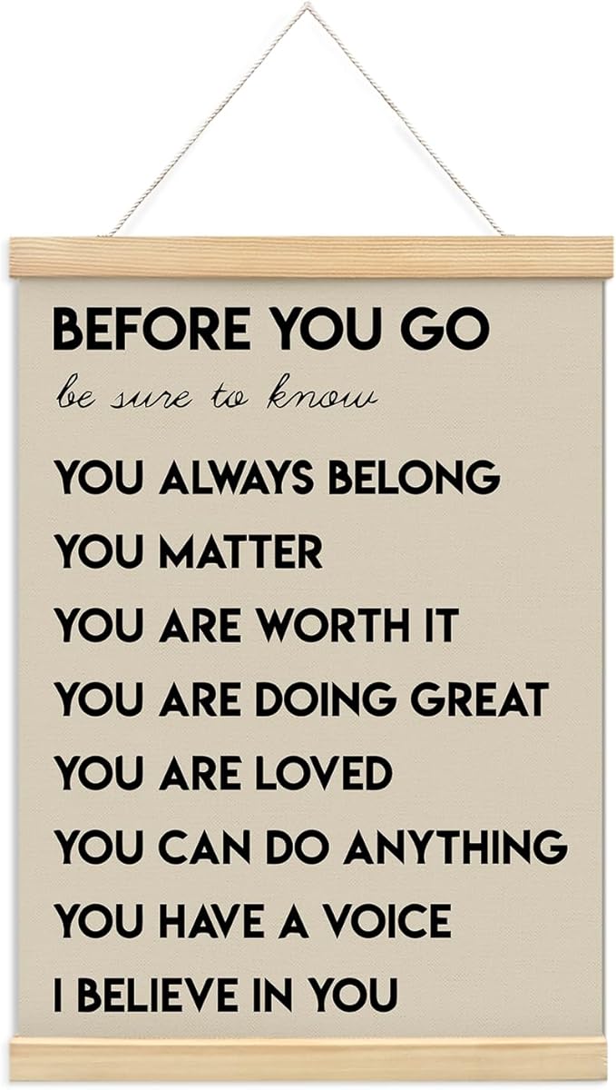 Mental Health Positive Affirmations Inspirational Wall Art Decor, Therapist by Unknown