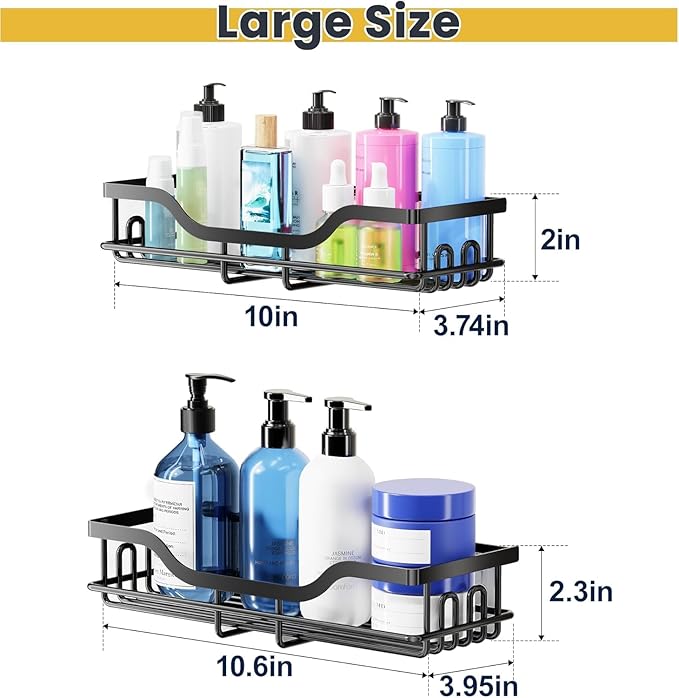 OMAIRA 3-Pack Shower Caddy - Image 2