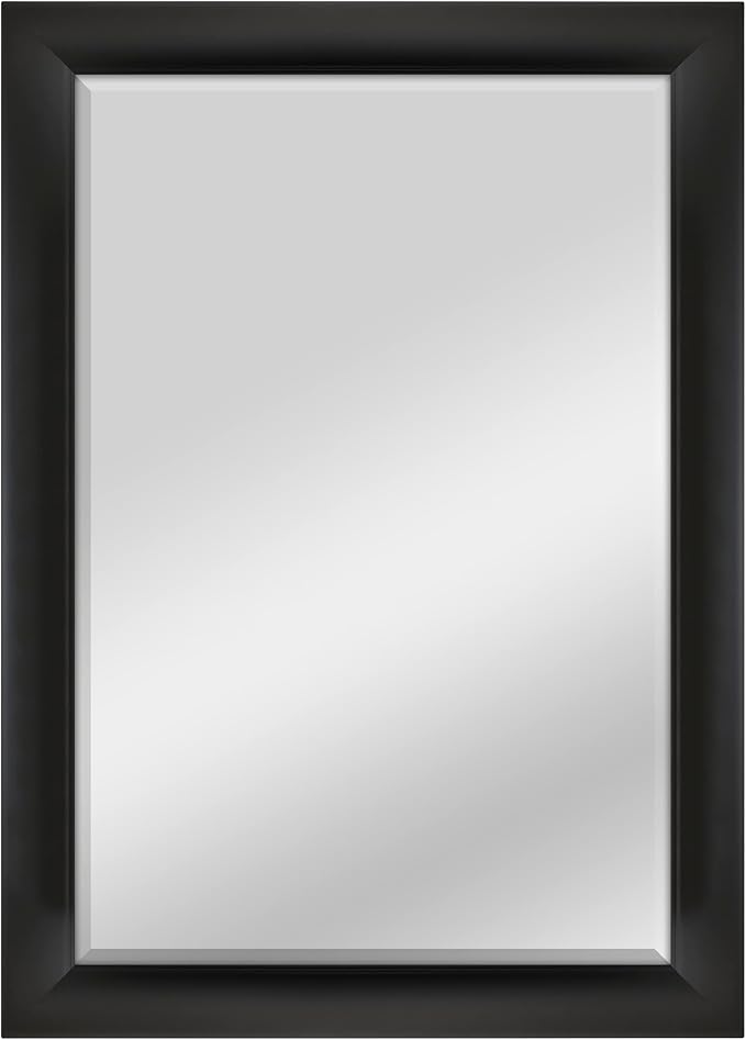 MCS 29.5x41.5 Large Wall Mirror, Classic Black Mirror, Vertical & Horizontal by MCSIndustriesInc