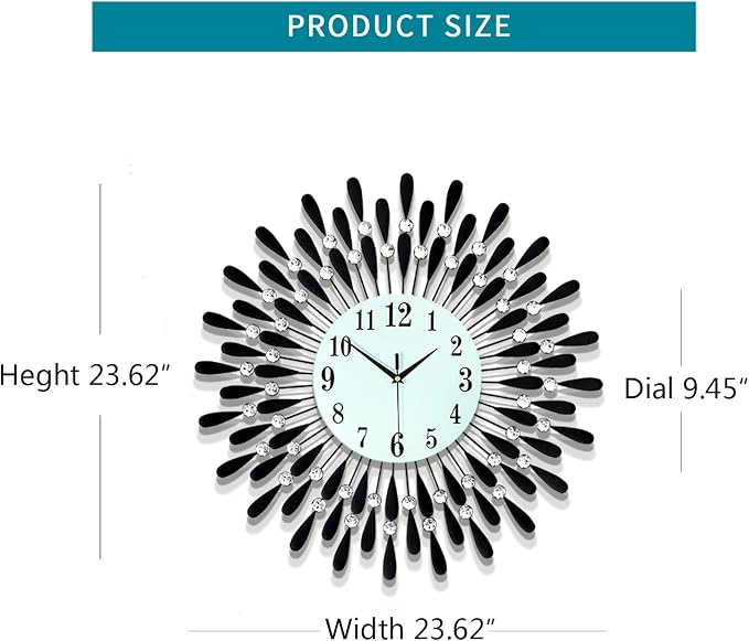 Large Wall Clocks for Living Room Decor Big Modern Silent Clock Non-Ticking for - Image 5