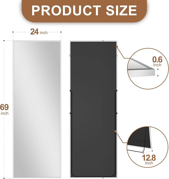 Delma Full Length Mirror, Large Floor Mirror - Image 3