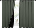 NICETOWN Dark Mallard 100% Blackout Lined Curtains, 2 Thick Layers Completely by NICETOWN
