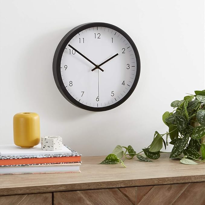 Amazon Basics Classic 12" Round Wall Clock, Silent Non Ticking, Battery Operated - Image 6