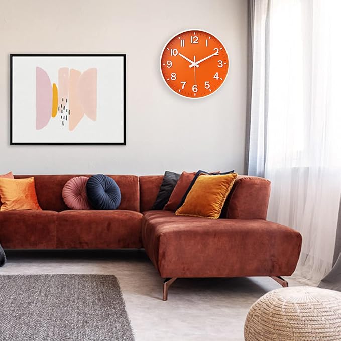 HZDHCLH Wall Clocks Battery Operated, 12 inch Silent Non Ticking Modern Wall - Image 2