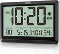 XREXS 10.4 Inch Digital Wall Clock, Battery Operated Large Display Clock by XREXS